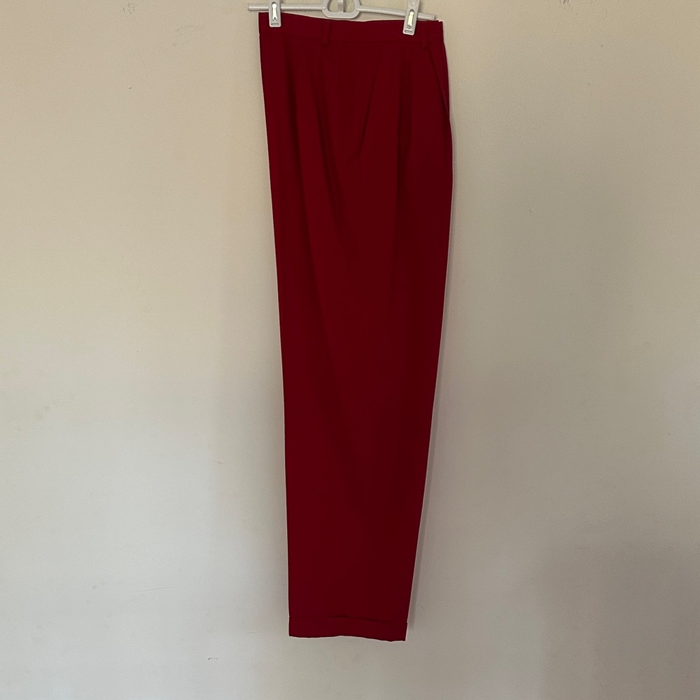 Talbots Vibrant Red Wool Trousers